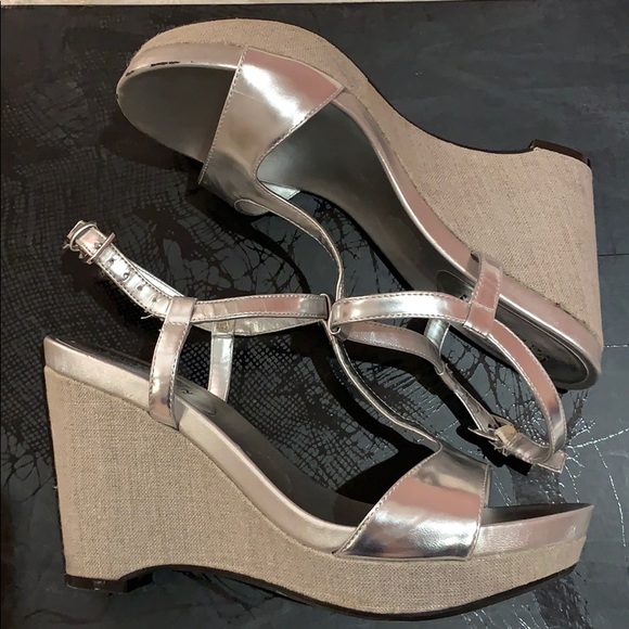Lauren Ralph Lauren Shoes - Silver sandal wedges